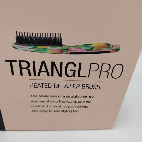 Calista TrianglPRO Triangl Pro Heated Hair Detailer Brush Tulip Floral Pattern - Picture 2 of 11